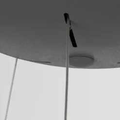 Lampadari Moderni-Selezionato da Mazzolaluce Lampadario cerchio grigio led 32w 3000k dimmerabile
