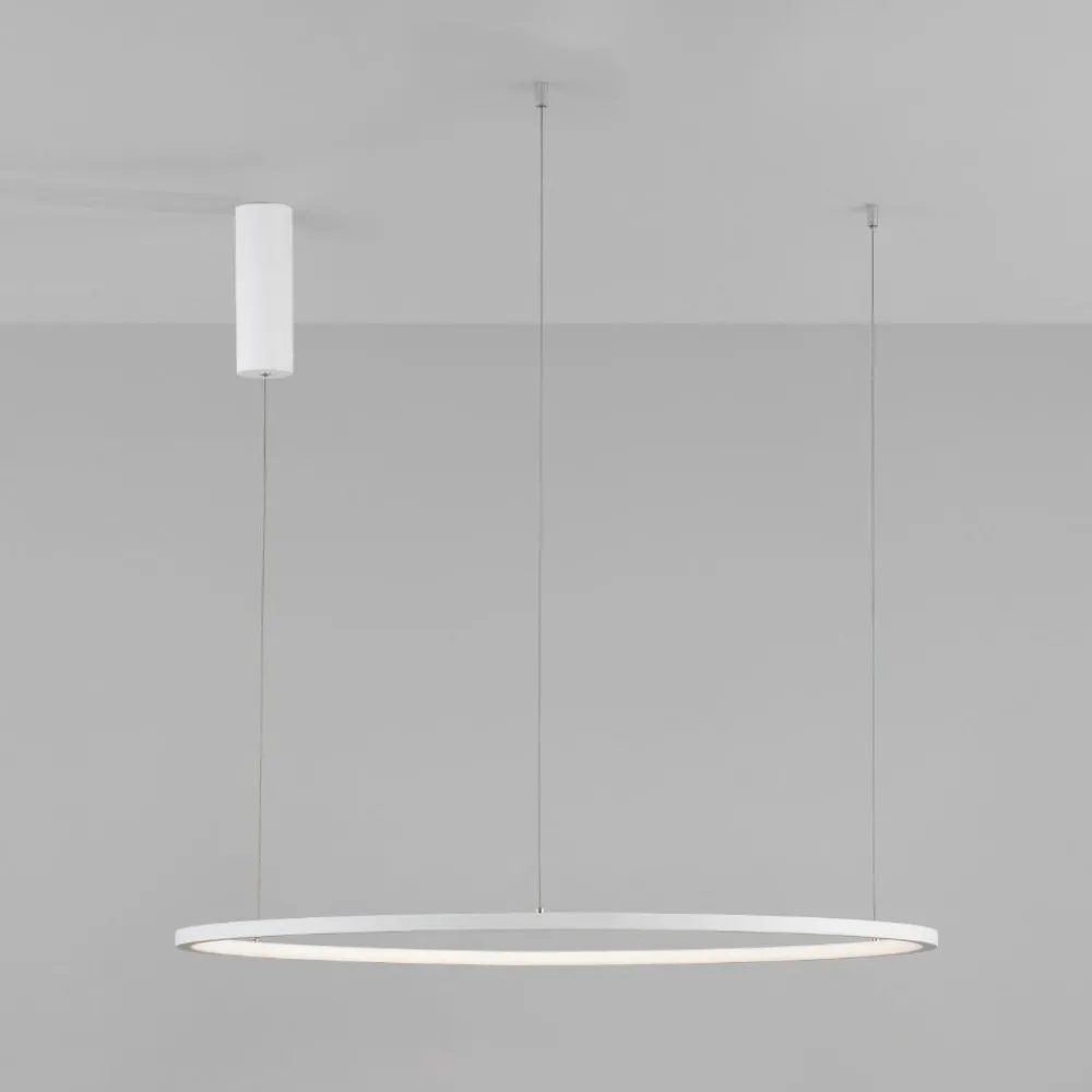 Lampadari Moderni-Selezionato da Mazzolaluce Lampadario cerchio led 80cm bianco dimmerabile