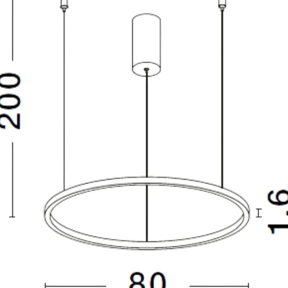 Lampadari Moderni-Selezionato da Mazzolaluce Lampadario cerchio led 80cm bianco dimmerabile