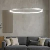 Lampadari Moderni-Selezionato da Mazzolaluce Lampadario cerchio led 60cm grigio champagne