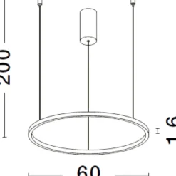 Lampadari Moderni-Selezionato da Mazzolaluce Lampadario cerchio led 60cm grigio champagne
