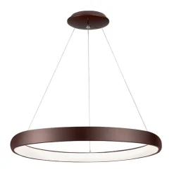 Lampadari Moderni-Selezionato da Mazzolaluce Lampadario cerchio led marrone 50w 3000k per soggiorno