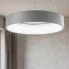 Lampadari Moderni-Selezionato da Mazzolaluce Lampadario cerchio led 56w 3000k 60cm grigio moderno