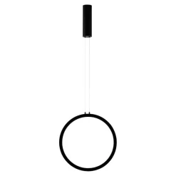 Lampadari Moderni-Selezionato da Mazzolaluce Lampadario cerchio moderno nero 40cm led 26w 3000k