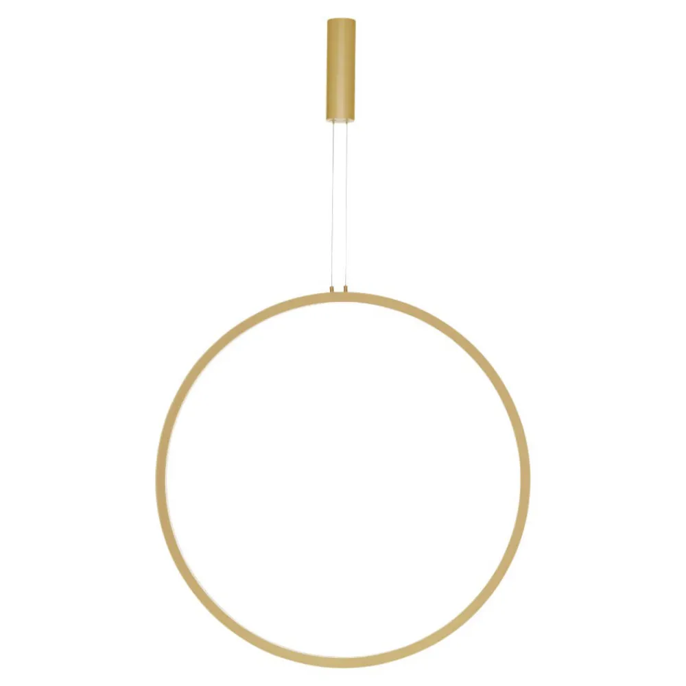 Lampadari Moderni-Selezionato da Mazzolaluce Lampadario cerchio moderno oro 80cm led 3000k