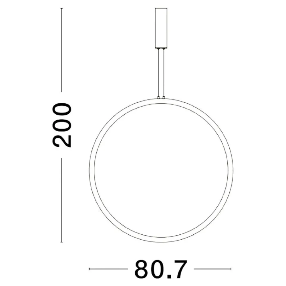 Lampadari Moderni-Selezionato da Mazzolaluce Lampadario cerchio moderno oro 80cm led 3000k