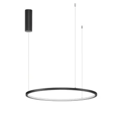Lampadari Moderni-Selezionato da Mazzolaluce Lampadario cerchio nero 60cm led 37w 3000k moderno