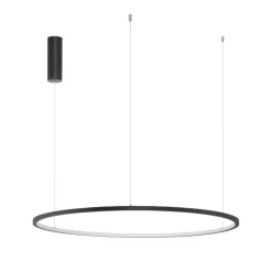 Lampadari Moderni-Selezionato da Mazzolaluce Lampadario cerchio nero 80cm led per soggiorno moderno