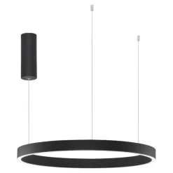 Lampadari Moderni-Selezionato da Mazzolaluce Lampadario cerchio nero 60cm led biemissione 60w 3000k dimmerabile