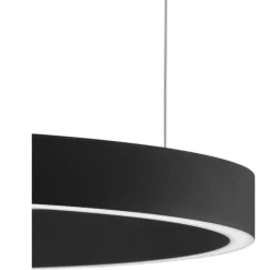 Lampadari Moderni-Selezionato da Mazzolaluce Lampadario cerchio nero 60cm led biemissione 60w 3000k dimmerabile
