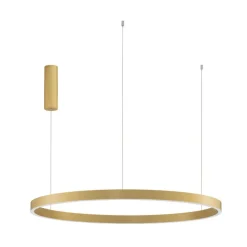 Lampadari Moderni-Selezionato da Mazzolaluce Lampadario cerchio oro 98cm led biemissione 106w 3000k dimmerabile