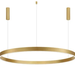 Lampadari Moderni-Selezionato da Mazzolaluce Lampadario cerchio xxl 150cm oro led 80w 3000k dimmerabile
