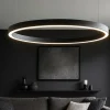 Lampadari Moderni-Selezionato da Mazzolaluce Lampadario cerchio xxl nero 98cm led biemissione 106w 3000k dimmerabile