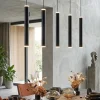 Lampadari Moderni-Fabas Luce Lampadario cilindri a sospensione nero prado