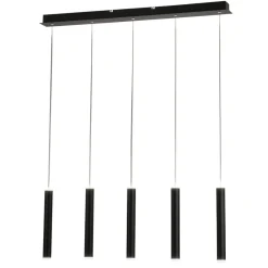 Lampadari Moderni-Fabas Luce Lampadario cilindri a sospensione nero prado