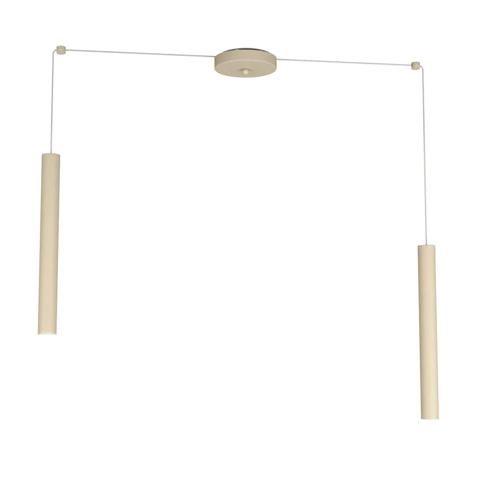 Lampadari Cucina-Top Light Lampadario cilindri colore sabbia con decentramento