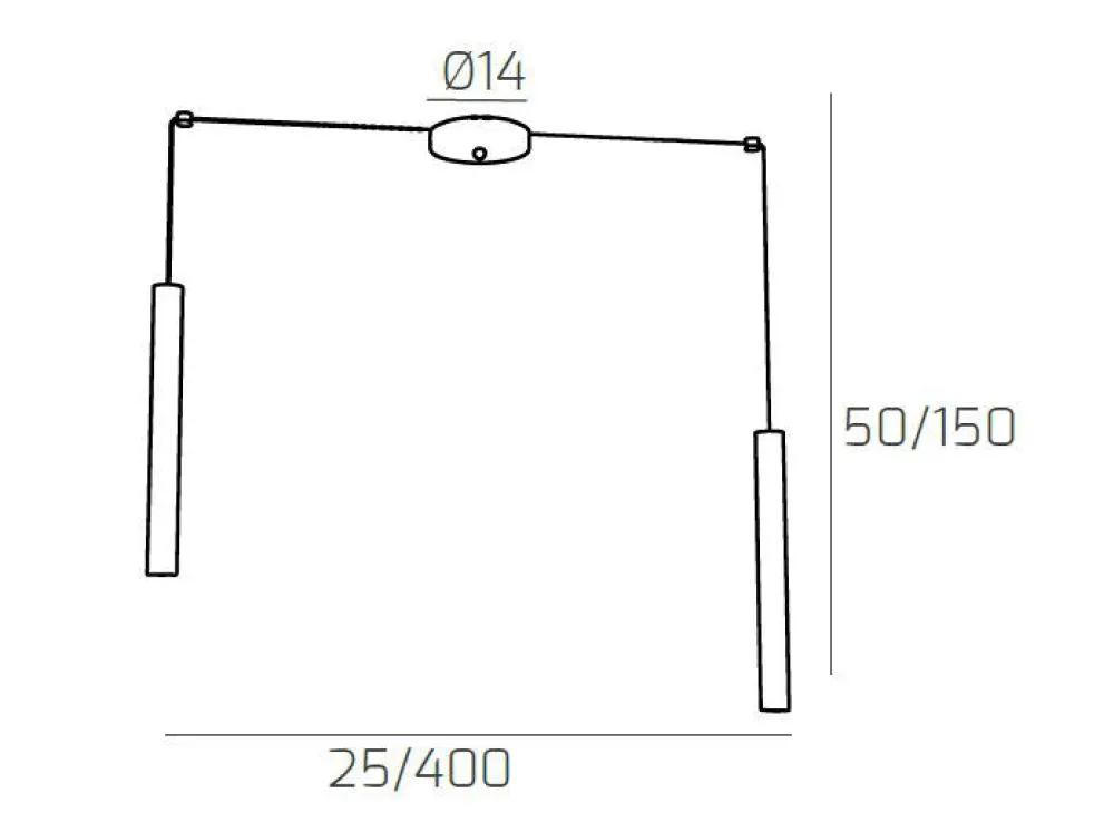 Lampadari Cucina-Top Light Lampadario cilindri colore sabbia con decentramento