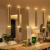 Lampadari Moderni-Fabas Luce Lampadario cilindri nero oro per tavolo sala da pranzo prado