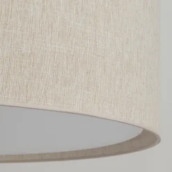 Lampadari Moderni-Selezionato da Mazzolaluce Lampadario cilindro a sospensione di tessuto lino