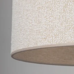 Lampadari Moderni-Selezionato da Mazzolaluce Lampadario cilindro a sospensione tessuto sabbia