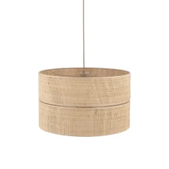 Lampadario Camera Da Letto-Selezionato da Mazzolaluce Lampadario cilindro a sospensione di paglia 50 cm per camera da letto