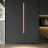 Lampade A Sospensione-Selezionato da Mazzolaluce Lampadario cilindro 75 cm rigato a sospensione sabbia champagne