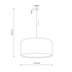 Lampadari Moderni-Selezionato da Mazzolaluce Lampadario cilindro di tessuto nero per soggiorno