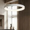 Lampadari Moderni-Selezionato da Mazzolaluce Lampadario circolare bianco 38cm led 30w da 2700k a 5000k con telecomando