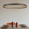 Lampadari Moderni-Selezionato da Mazzolaluce Lampadario circolare champagne 60cm led 52w 2700k 3000k dimmerabile