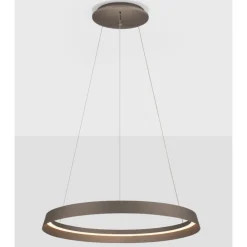 Lampadari Moderni-Selezionato da Mazzolaluce Lampadario circolare champagne 60cm led 52w 2700k 3000k dimmerabile