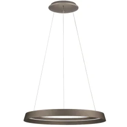 Lampadari Moderni-Selezionato da Mazzolaluce Lampadario circolare champagne 60cm led 52w 2700k 3000k dimmerabile