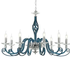 Lampadari Moderni-Ondaluce Lampadario classico lp1306 8 luci vetro ottone per salotto