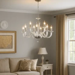 Lampadari Moderni-Ondaluce Lampadario classico lp ravel 12 bracci vetro trasparente