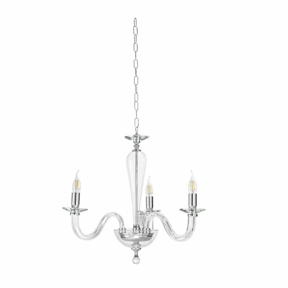 Lampadari Moderni-Ondaluce Lampadario classico tre luci lp ravel vetri trasparenti