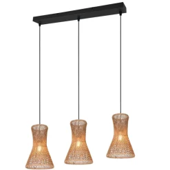 Lampadari Cucina-Selezionato da Mazzolaluce Lampadario clessidra 3 luci per cucina 20 cm marrone