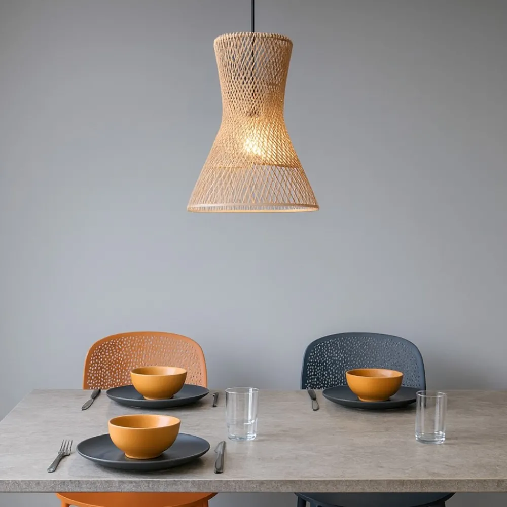 Lampadari Cucina-Selezionato da Mazzolaluce Lampadario clessidra per cucina 20 cm marrone naturale