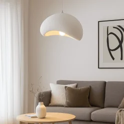 Lampadari Cucina-Selezionato da Mazzolaluce Lampadario 50cm per cucina bianco design japandi stile wabi sabi