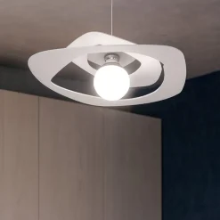 Lampadari Cucina-Top Light Lampadario 50cm per cucina moderna bianco warped