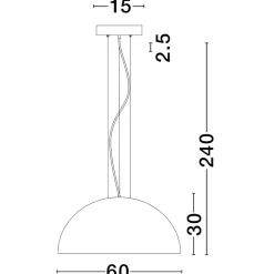 Lampadari Cucina-Selezionato da Mazzolaluce Lampadario 60cm per tavolo da cucina cupola nera