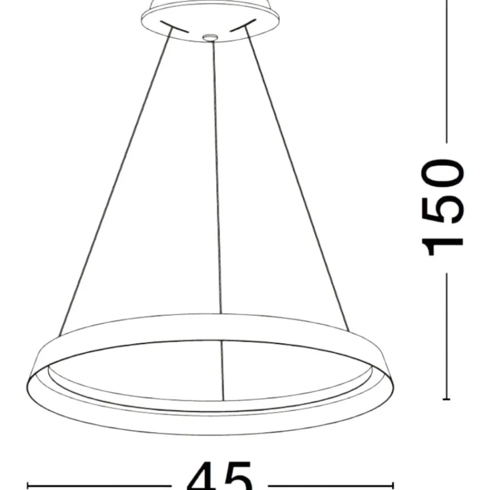 Lampadari Moderni-Selezionato da Mazzolaluce Lampadario 45cm rotondo champagne led 38w 2700k 3000k dimmerabile