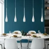 Lampadari Cucina-Fabas Luce Lampadario coco bianco per tavolo da pranzo led 35w 3000k