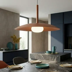 Lampadari Cucina-Selezionato da Mazzolaluce Lampadario colore caffe saliscendi led 3000k per cucina