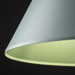 Lampadari Cucina-Selezionato da Mazzolaluce Lampadario colore menta cono di metallo 50cm per cucina