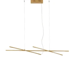 Lampadari Moderni-Selezionato da Mazzolaluce Lampadario con decentramento ottone led 3000k dimmerabile