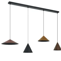 Lampadari Cucina-Selezionato da Mazzolaluce Lampadario coni pendenti multicolor per tavolo cucina sala da pranzo