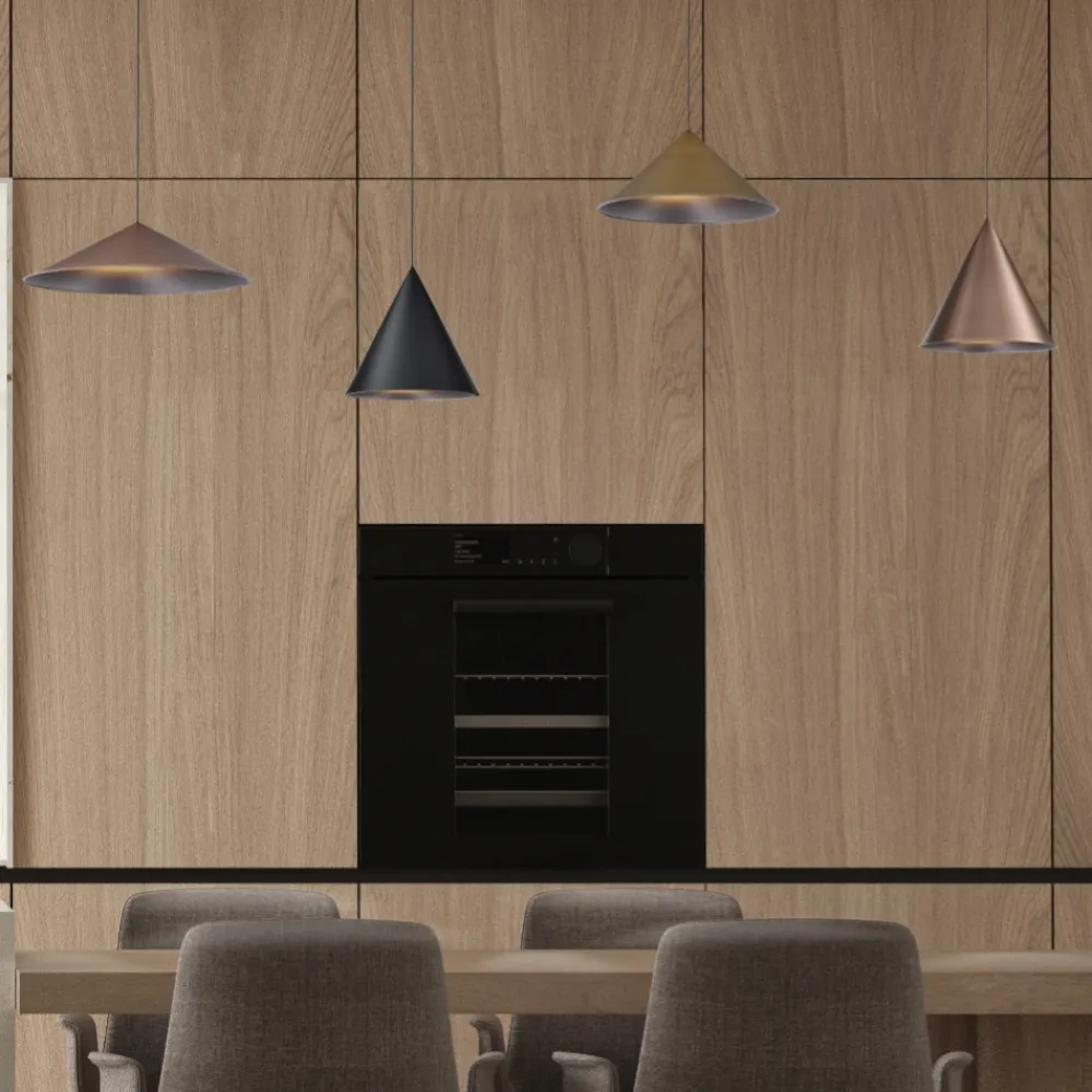 Lampadari Cucina-Selezionato da Mazzolaluce Lampadario coni pendenti multicolor per tavolo cucina sala da pranzo