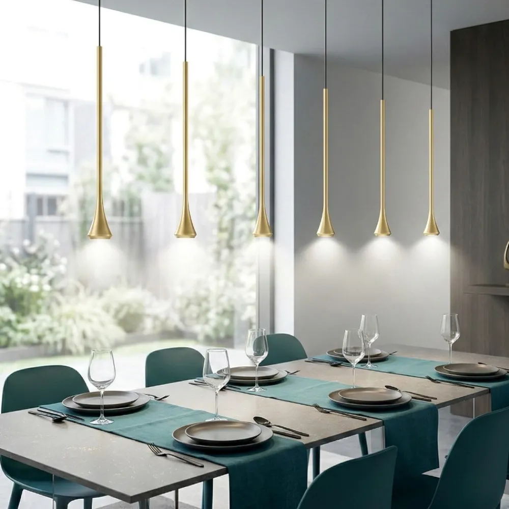 Lampadari Moderni-Fabas Luce Lampadario con lampade a sospensione moderne oro ottone susa