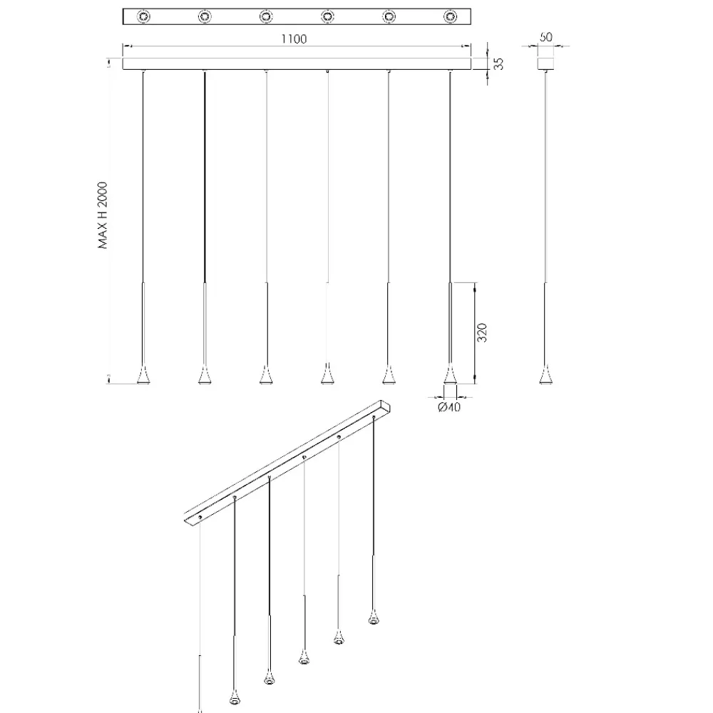 Lampadari Moderni-Fabas Luce Lampadario con lampade a sospensione moderne oro ottone susa