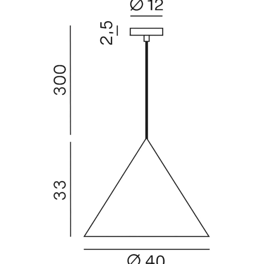 Lampadari Cucina-Perenz Illuminazione Lampadario cono bianco 40cm iconic per cucina
