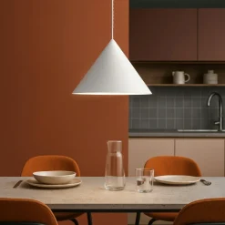 Lampadari Cucina-Perenz Illuminazione Lampadario cono bianco 30cm per cucina iconic perenz